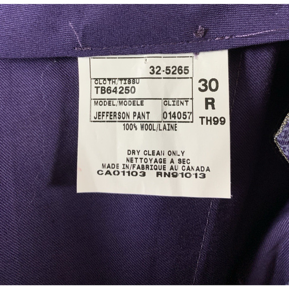 Ted Baker Endurance Mens Jefferson Dress Pants Sz 30R 100% Wool Unhemmed New - Picture 11 of 13